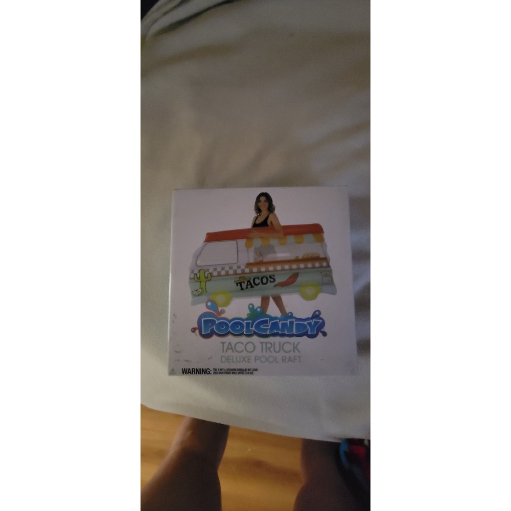 Pool Candy Tacos Truck Deluxe Inflatable Pool Raft NWT
